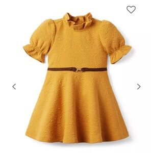 Janie and jack Yellow girls Dress 6t bonus sunglasses